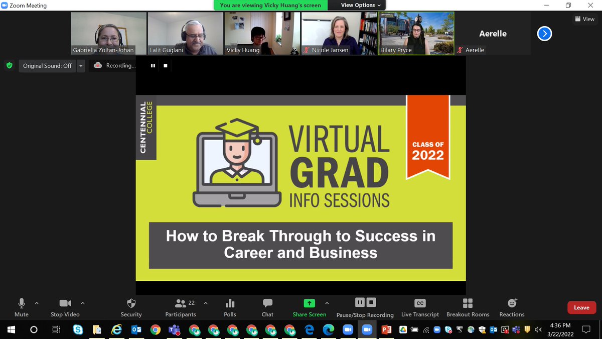 COIECentennial's tweet photo. As part of the #GraduateInformationSession we welcome @nicolejansen to the COE who shares her #KNOWLEDGE about how to #breakthrough to #success in your #career and #business. @CentennialARIES @CCAALife #ODAE @CentennialEDU @ariesexec @guglani https://t.co/hdwJmCSHgI