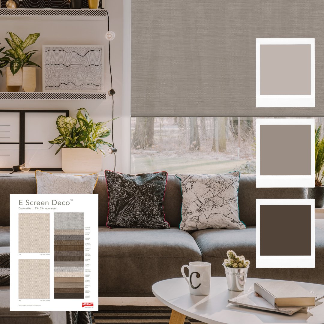 E Screen Deco’s balanced construction allows for the same view through to be maintained while choosing from a variety of decorative color options. MermetUSA.com