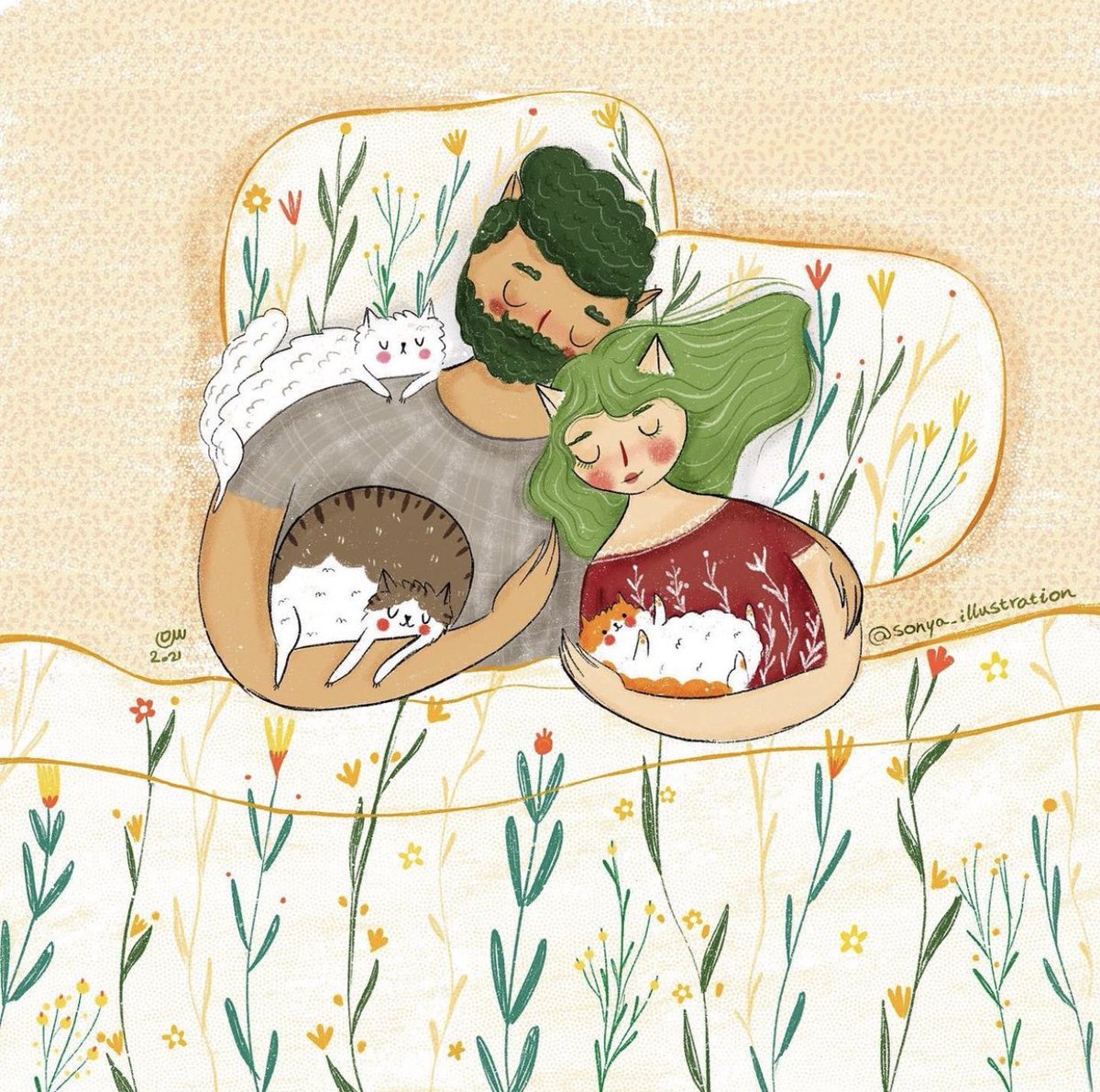 sonyaillust's tweet photo. GN lovelies ✨ sweet dreams 🐈‍⬛🐈🐱 https://t.co/4boHlpYX3W