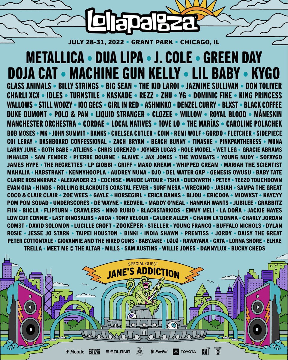 machinegunkelly's tweet photo. I CANT BELIEVE IM SEEING THIS!!!! the last time we played Lolla was 2017 on a sunday at 1pm now we’re headlining wtf i’m so grateful it’s all because of YOU https://t.co/GWBZJP2s1s