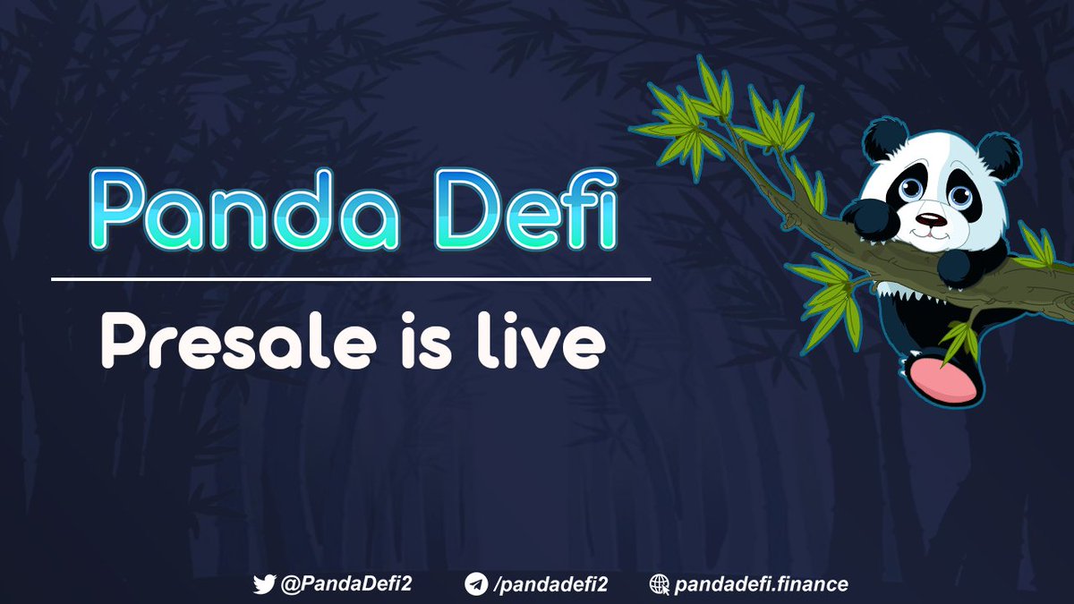 PandaDefi2's tweet photo. 🔥Presale is live🔥

👉Bamboo should be brought with #BNB 
🕑Friday (25/03/22) 2 PM UTC.

#DeFiProject #defiyield #DeFiChain #definews #crypto #avax #avalanche #matic #bnb #bitcoin #ethereum #Doge #crypto #DeFi #cryptocurrecy #CryptoNews #BSC #BSCgem #BSCNews #CryptoSignals https://t.co/LQTWMYnJYO