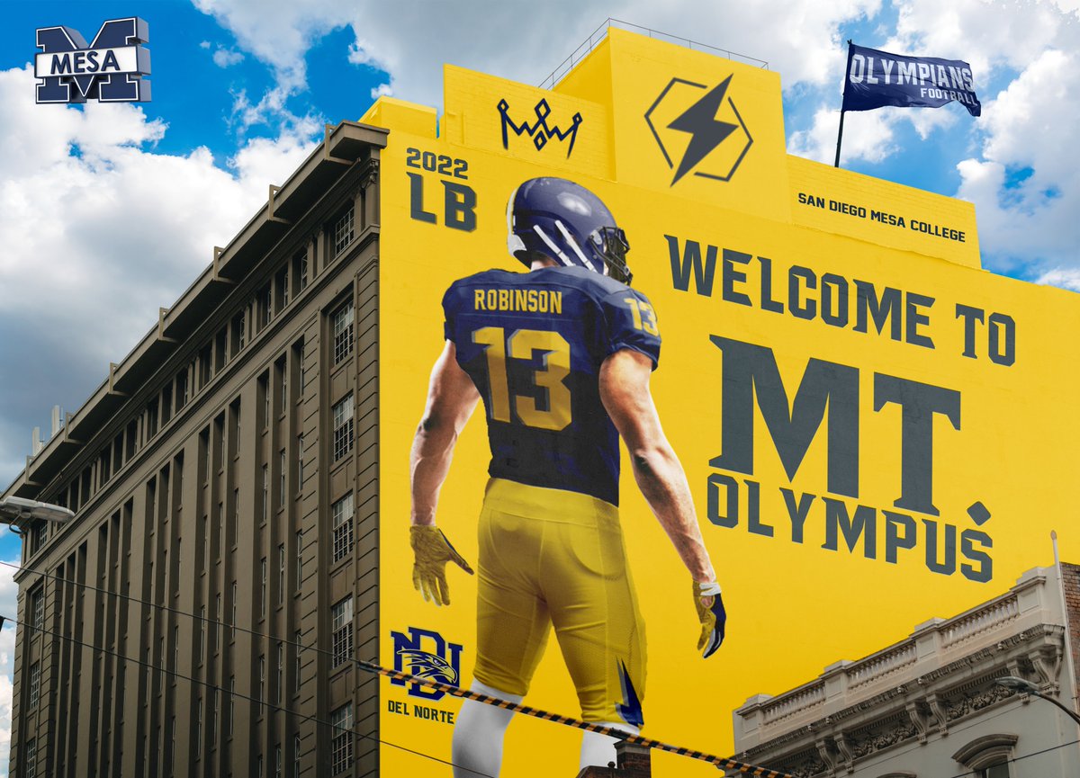 SDmesafootball's tweet photo. Olympian Nation... Help us welcome @_willrobinsonn out of @DNHSNighthawks! Welcome to the Mt. Olympus Family! #BALLIN #NextLevelRecruit @BallCoachGW @DNCoachCole @CoachChevSD @Daygofootball @EC_Preps_SD @SDFNLMagazine @CoachArchie_ @PeoplsLibrarian @SanSpotlight @TeamMakasi https://t.co/ivDximtqmg
