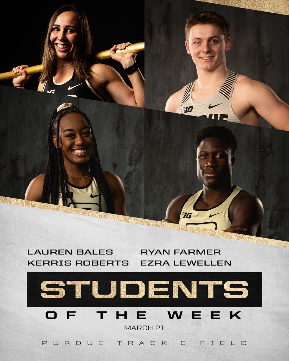 PurdueTrackXC's tweet photo. Last week was spring break, but that didn't stop our latest Students of the Week!

#BoilerUp 🚂 https://t.co/zIsIuLUk0l