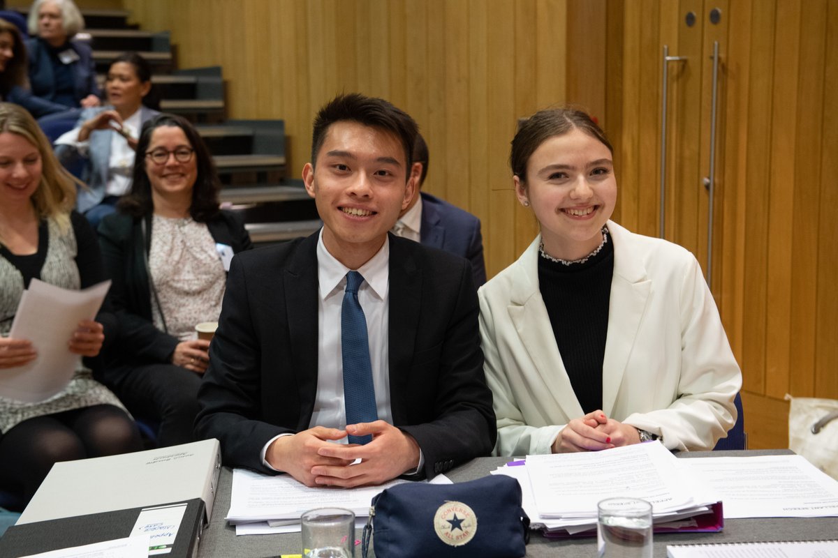 DrEmilyHudson's tweet photo. It was my greatest joy to sit in the @KCL_Law box at the Grand Final of the @OxIPMoot. Congrats to Cason, Juliette &amp; Ishika for their tremendous performance, and thanks to the team's coaches, @JocelynBosse &amp; @james_parish, for all their hard work. Photos: Edmund Blok. @AplinTanya https://t.co/uNJdlMLsCg