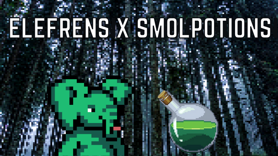 🧪 Smol Potions x Elefrens 🐘 

15 WL Spots from <a href="/elefrens/">Elefrens</a>! 

Entry rules:
1) Like + RT
2) Follow @SmolPotions &amp; <a href="/elefrens/">Elefrens</a>  
3) Join our discord: discord.gg/smolpotions 
4) Tag a fren! 

Ends in 48hrs! Good luck!
