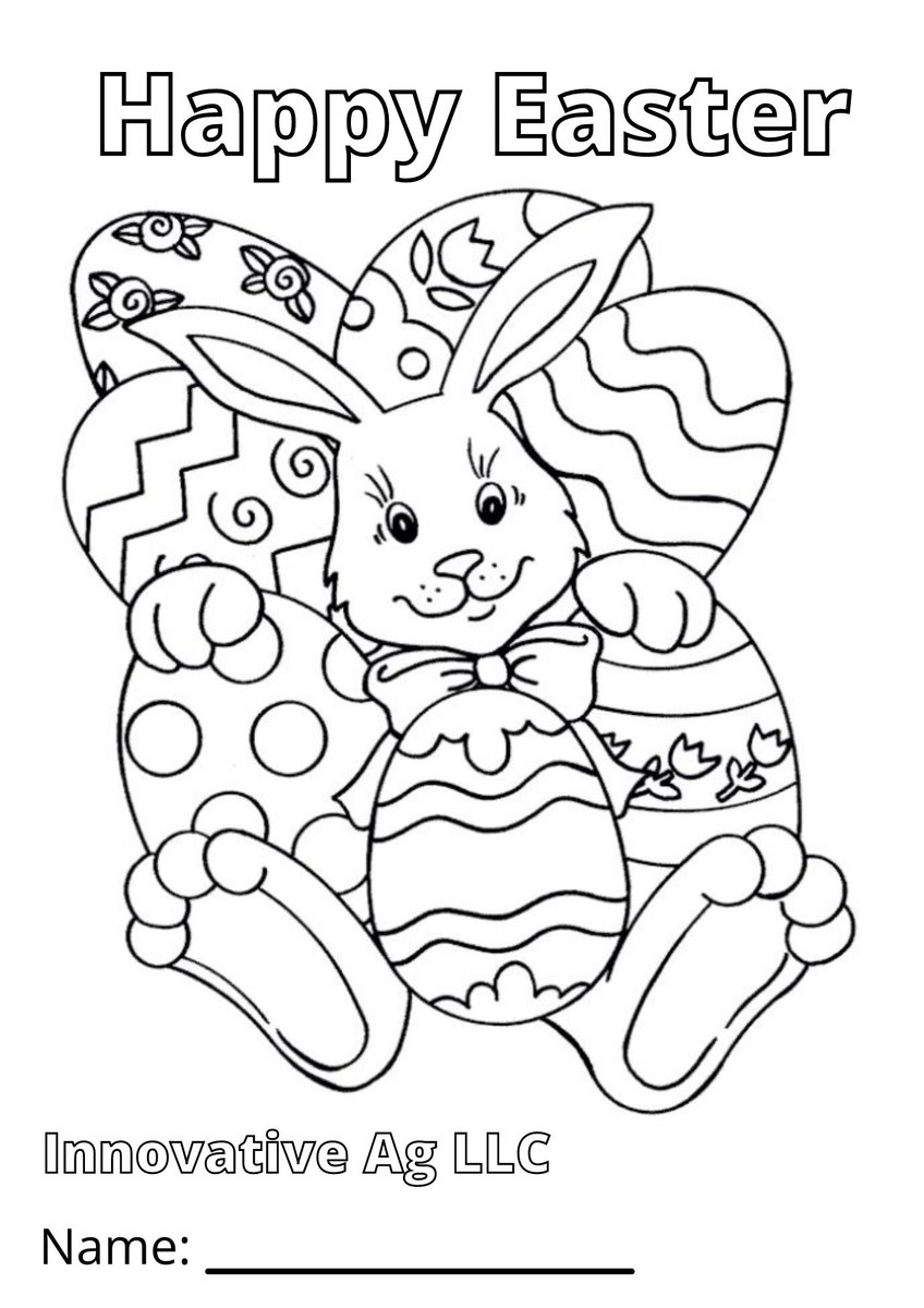 InnovativeAgSD's tweet photo. 🥳COLORING CONTEST 🥳 We are having a🐰 coloring contest for your kiddos!  Please print the picture below, have your child color, and submit by dropping off at our shop/emailing innovativeag@outlook.com.  Due by April 10  We will then post online, winner will receive a gift card! https://t.co/K3iS2zrgv4