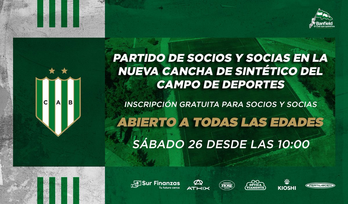 ¡Partidos de Socios y Socias para inaugurar la cancha de césped sintético del Campo de Deportes! ⚽️✅

Formulario de inscripción ➡️ forms.gle/yQr9oQeDTPGgiM…

¡Te esperamos! 😁