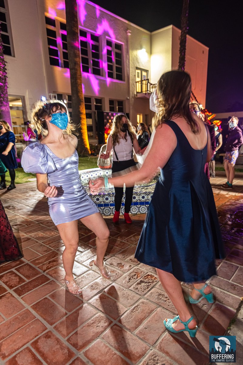SunnydaleHam's tweet photo. Yes, that is me dancing to "Pony" in my jellies at the @bufferingcast #BuffyProm22 ! What a wonderful time. I want to go back! Photo by @jakewestphoto https://t.co/RipuQHZoeI