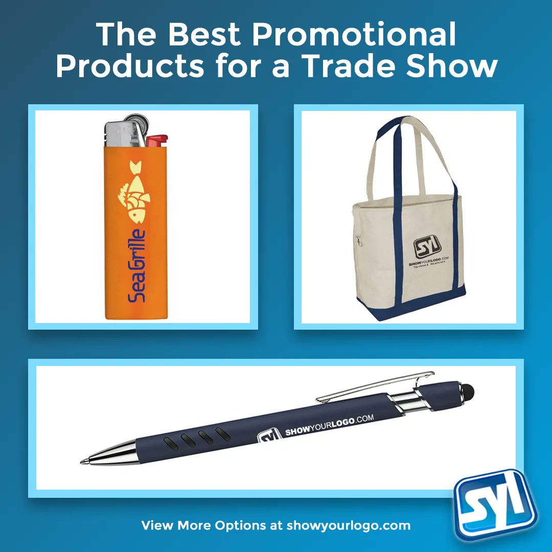showyourlogo's tweet photo. Heading to a Trade Show or Conference? Not sure what promotional items you need to stand out? 

Check out our recent blog on the 5 best promotional products to offer at a Trade Show or conference! https://t.co/eB90Sb2BrI