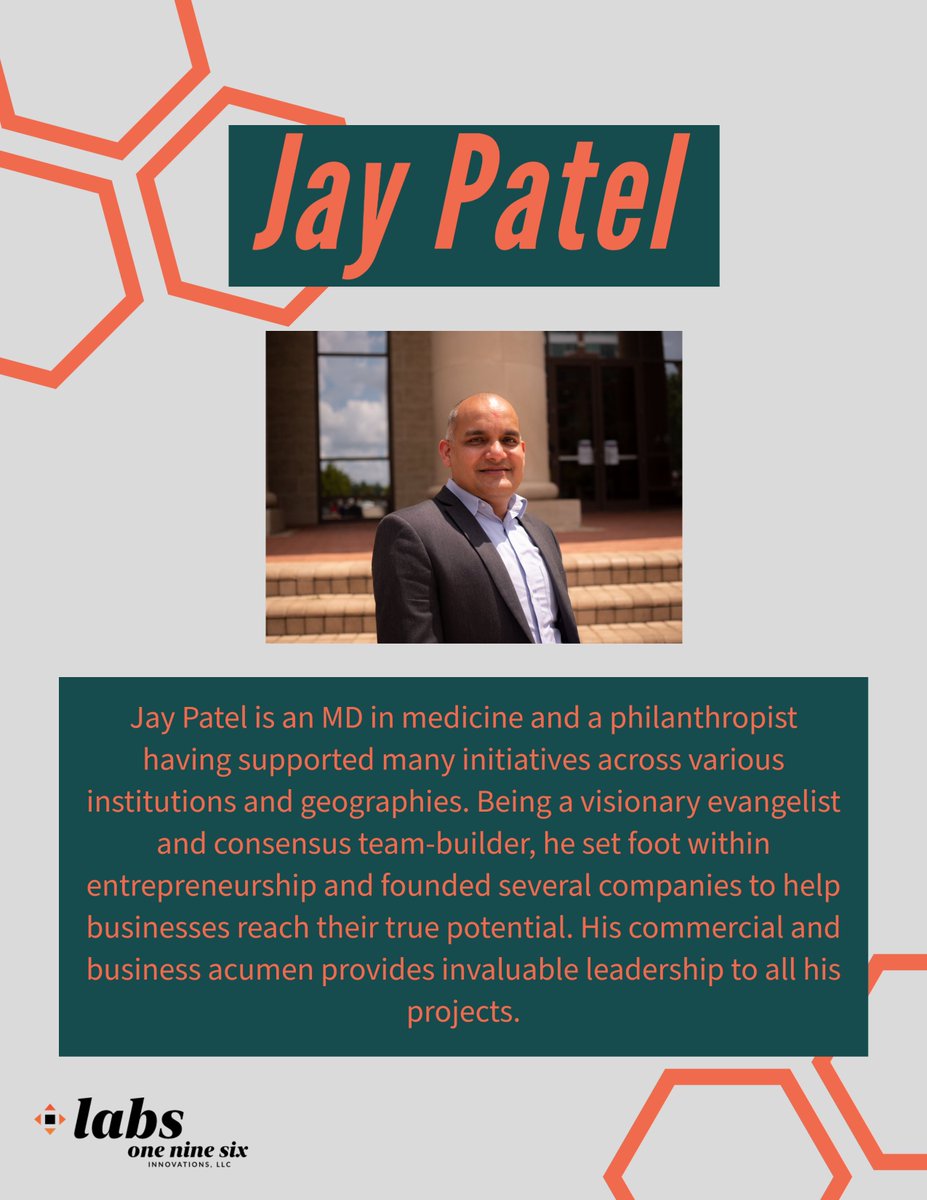 labs196's tweet photo. "Being an entrepreneur isn't really about starting a business. It's a way of looking at the world: seeing opportunities where others see obstacles, taking risks when others seek refuge." - Michael Bloomberg

Labs196 is proud to welcome our multifaceted mentor Dr. Jay Patel! https://t.co/k68gPViIhm