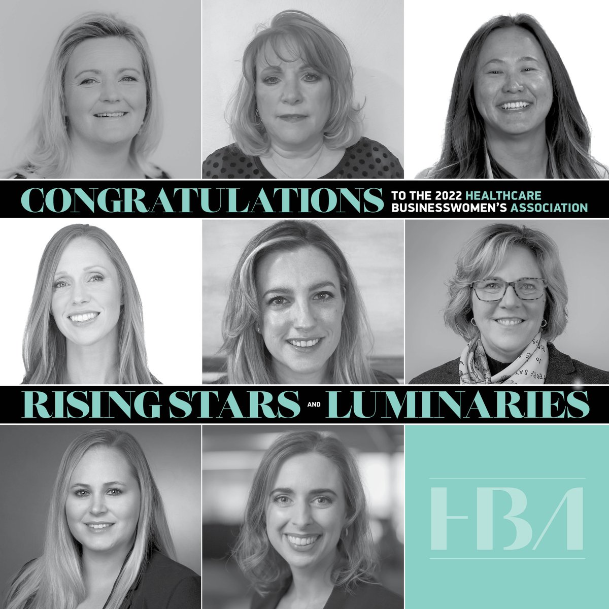 Congrats! Aino Forsti-Smith, @BayerPharma Europe; Kim Carson, Yaengsaeng Xayavong, @BayerUS; Stephanie Klocke, Lucy Turland, @BDandCo; Joanne Golankiewicz, Stephanie Albanese, @biogen; Ainslie Little, @BlueRockTx ow.ly/VFpS50IiW9b #HBAWOTY22 #HBAimpact #genderequality