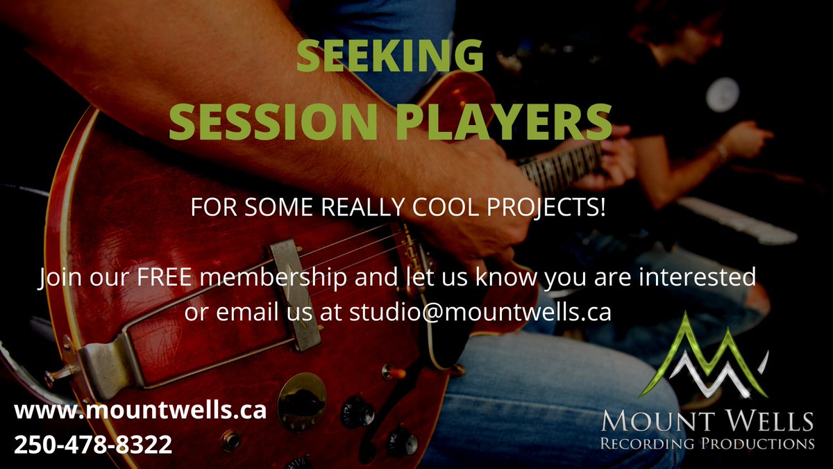 Mountwells's tweet photo. We have some cool music projects in the works at the studio and are looking for session players. Contact us to find out more about it along with auditions
#mountwellsrecording #sessionplayers #musicrecording #musicproduction #recordingstudio #langfordbc #vancouverisland https://t.co/s7Cjxl0wv6