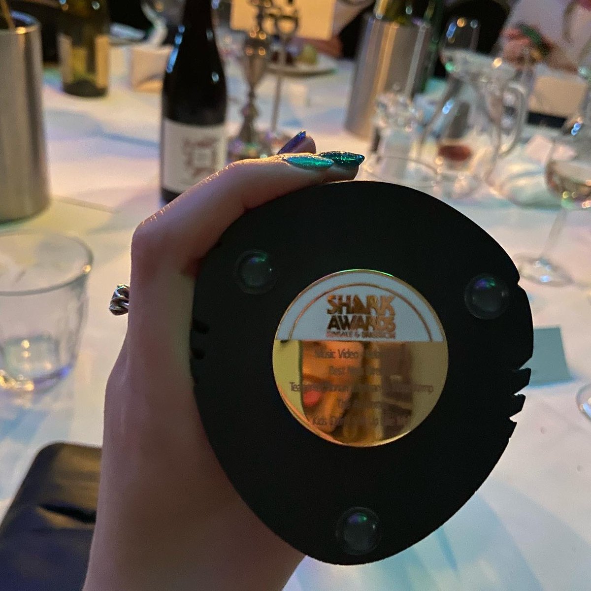 hopeldn's tweet photo. Went to the @SharkAwards and came back with Best New Director! 🦈 https://t.co/YT4rWfEmwh