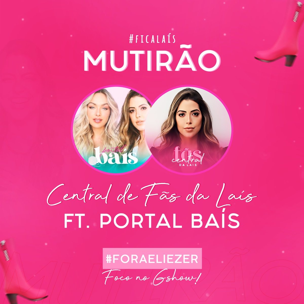 cfdalais's tweet photo. 👢MUTIRÃO FT @BaisPortal INICIADO👢

⚠️ Comentem um emoji a cada 10 votos.

⏰ Encerra às 19h.
 
❌ O voto é para eliminar, votem no ELIEZER!

📲 Link: https://t.co/KNxc7mPds2

🗣 #FicaLais #ForaEliezer https://t.co/sNgR4nU9JJ
