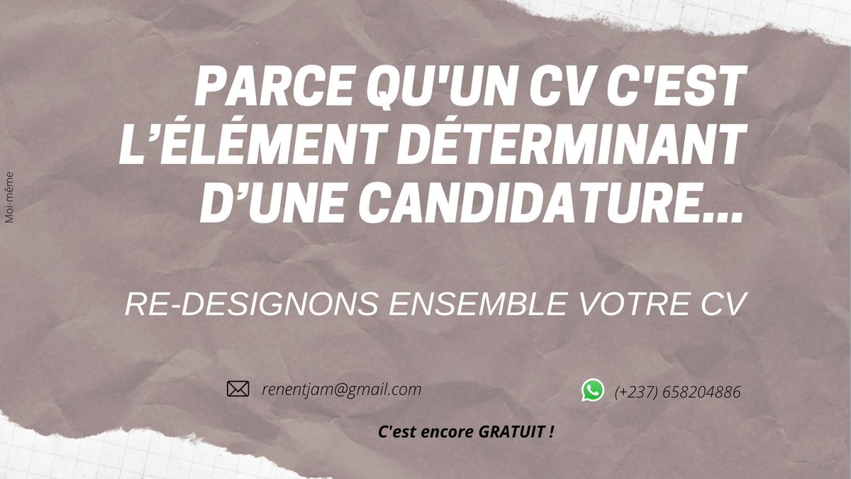 TheOneG237's tweet photo. Je vais recommencer à aider ceux qui le souhaitent à re-designer leur CV. J'essaierai d'en prendre un à un en fonction de mon planning journalier/hebdo, car faire un CV demande du temps et de l'attention.

N'hésitez pas à me contacter.👇 https://t.co/hHv0KEeJbZ