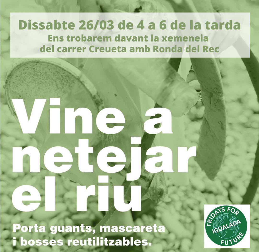 VOLEM RIUS VIUS I SANS 🌳🌱🌾🐟🦆🐚

👉🏽 Amb flora i fauna en equilibri ecosistèmic 💚
👉🏽 Sense contaminants antròpics que malmeten flora i fauna
👉🏽 On es tractin bé les aigües residuals

📣 Avui #diamundialaigua us convidem a venir dissabte 26 de 4 a 6 de la tarda