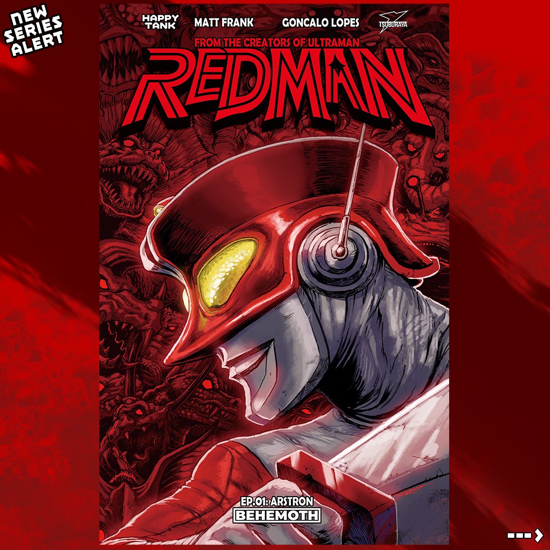 happytankcomics's tweet photo. NEW SERIES: REDMAN. 🟥💀
He is ready to kill all the most powerful monsters of the Ultra-Verse in this masterfully crafted comic by @spankzilla85 (IDW's Godzilla).

You can preorder Redman #1 now at your local comic book store via @previewsworld 🤜🤛

- HAPPY TANK. https://t.co/3ousjDXX6v