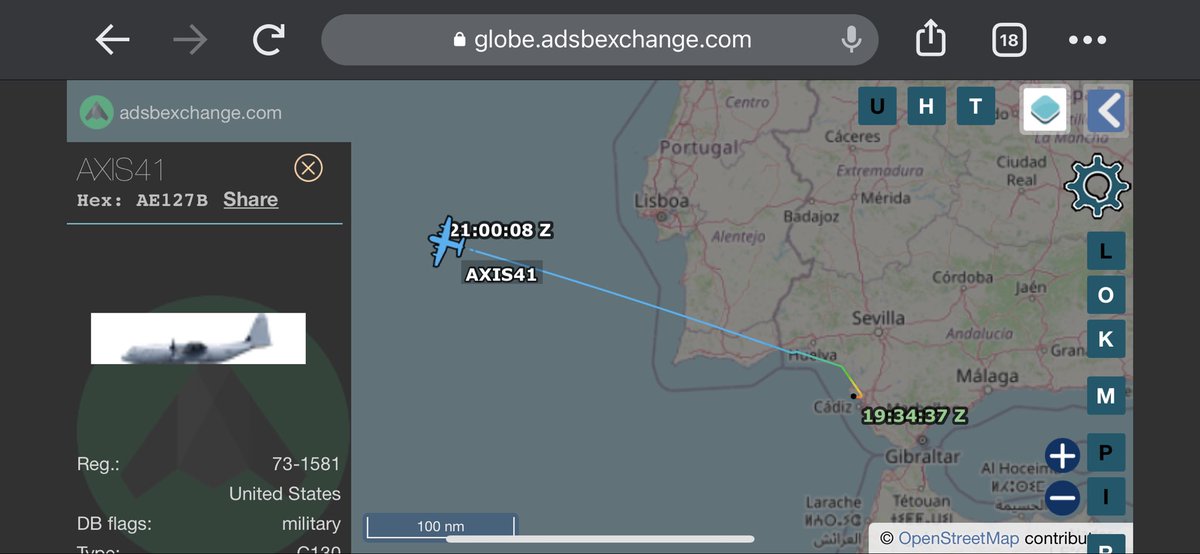 TheSnoopySnoop's tweet photo. #AXIS41 EC-130H Compass Call

Transited Israel early hours, pausing at Souda Bay &amp; Rota before making moves crossing the pond tonight

#haveglass #AvGeek #planespotting #milair https://t.co/BnTdLcU2x3