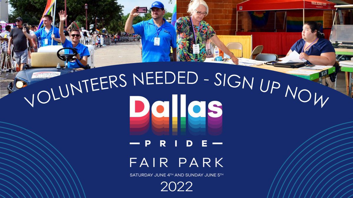 dallasprideorg's tweet photo. Volunteers needed! Dallas Pride could not happen without our great volunteers. It is a unique and fun opportunity to support and give back to our community. Volunteer opportunities from June 2-5. For details and to sign up: https://t.co/RGhpyT2L9l  #dallaspride #dallaspride2022 https://t.co/US72g0znQ0