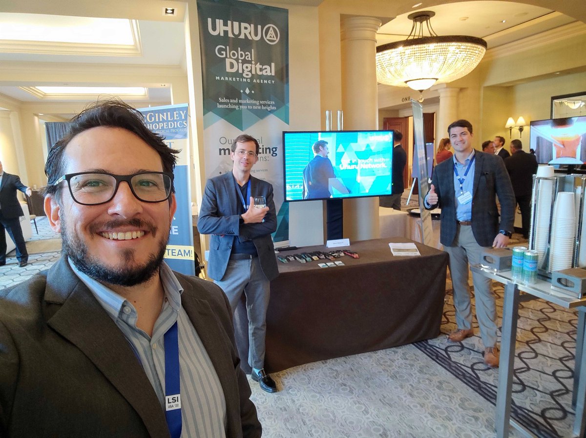 Last week, part of the Uhuru team made an appearance at the LSI 2022 Emerging Medtech Summit. #shamelessselfie 
Matthew, Tommy, and Fabian traveled to Dana Point, California, where they got to meet with Uhuru clients and industry innovators.