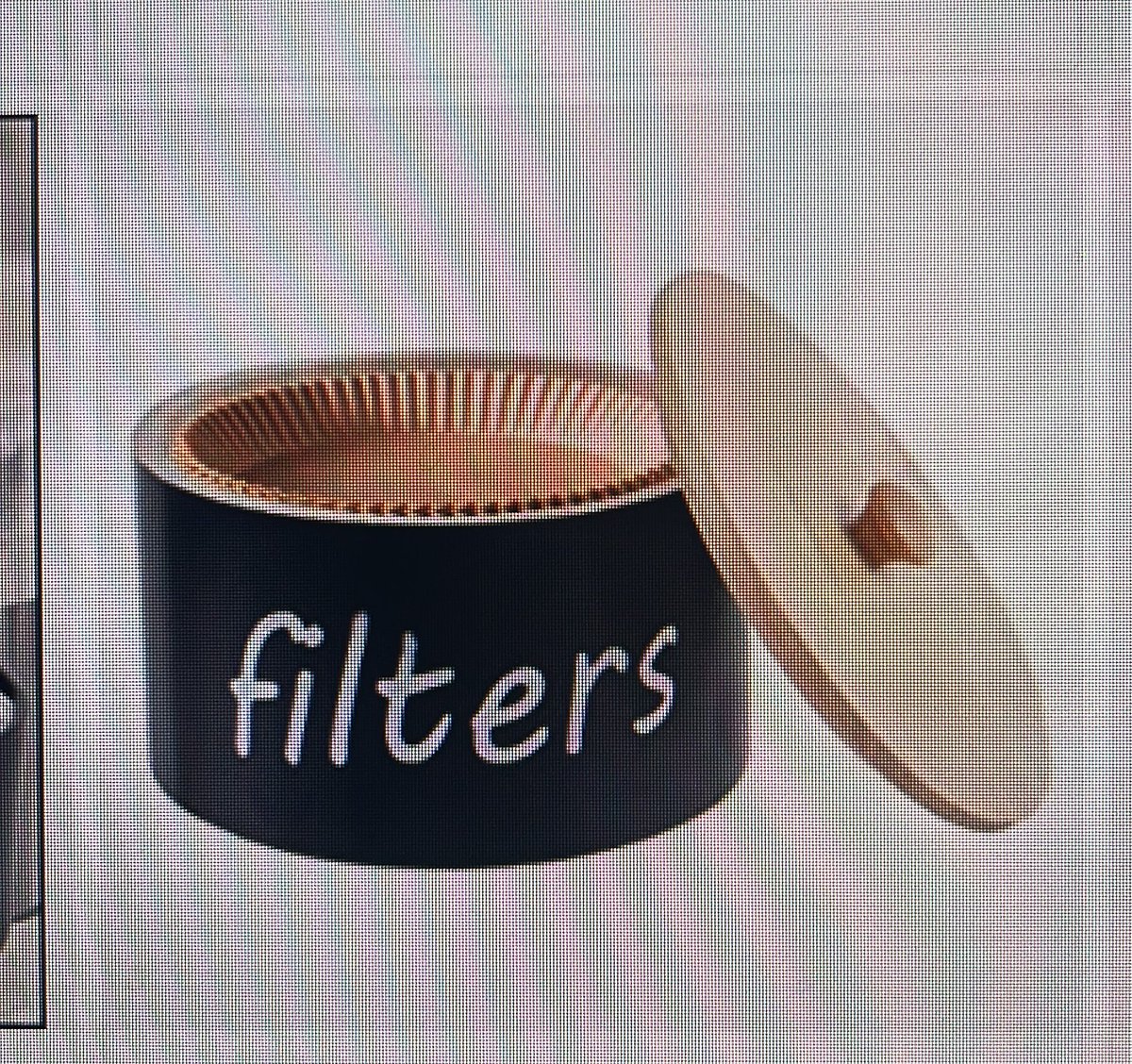 JessicaRMelton's tweet photo. I thought we were all over containers being ~ labeled ~ Just looking for a nice place to store my coffee filters, no one else needs to know where they reside. https://t.co/l9O5MGCJDI