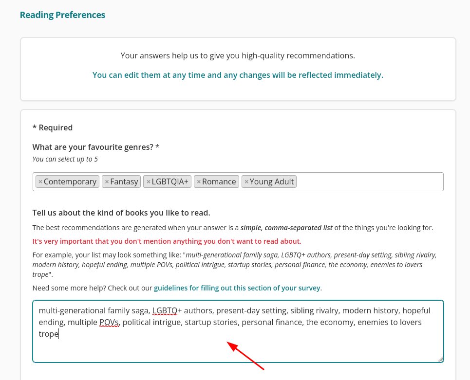 The StoryGraph tweet media
