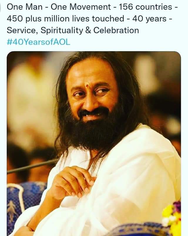 namitamalik's tweet photo. Our lives are Beautiful & Blissful because of HIM ๐
#40YearsofAOL
@ArtofLiving @SriSri https://t.co/HmI6bSxhWN