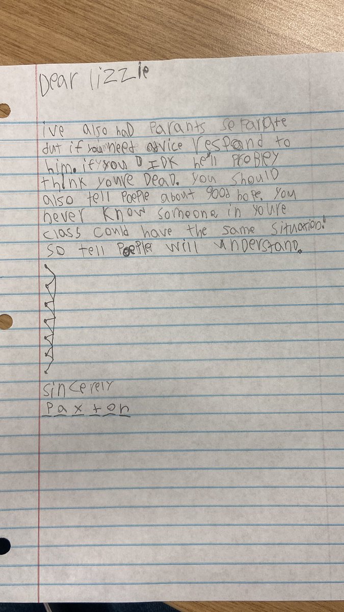 BaldaBunch's tweet photo. @ponywriter7 I wrote a letter to Lizzie. https://t.co/a9zEepiXSx