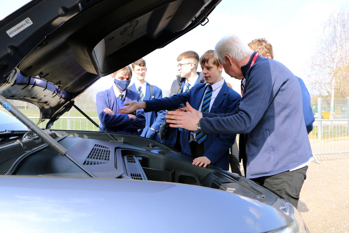 northacad's tweet photo. Today we welcomed the Allen Ford Roadshow to the Academy, students were able to learn about the Mustang and the new electric Mustang along with other vehicles and ask questions of the experts. #mustang #AllenFord #cars #engineering #mechanics #educationwithcharacter @AllenFordUK https://t.co/ERh8QnGr9w