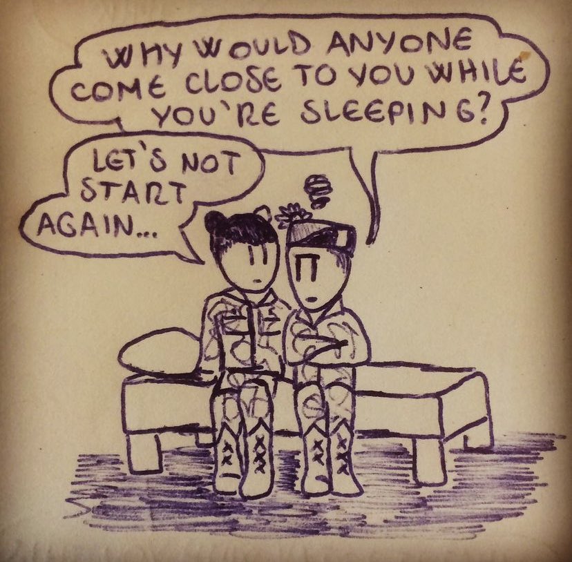 gbdirgabgaonng1's tweet photo. #oldcomic where Ji sneaked into Ri’s military camp disguised a soldier (firsts of a long series😂) https://t.co/Wmw1ol8onE