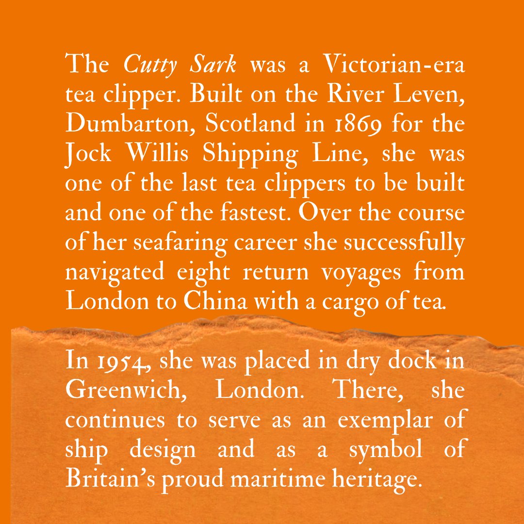 OMHINC's tweet photo. Drink in the fine history of the Cutty Sark, legendary tea clipper of 1869. Did you know that at one time she carried over 1.3 million lbs of tea? That's enough for more than 200 million cups! 🍵
#cuttysark #cuttysarkship #shipmodel #history #handmademodels #modelworld #modelship https://t.co/n5FQp3Zdv2