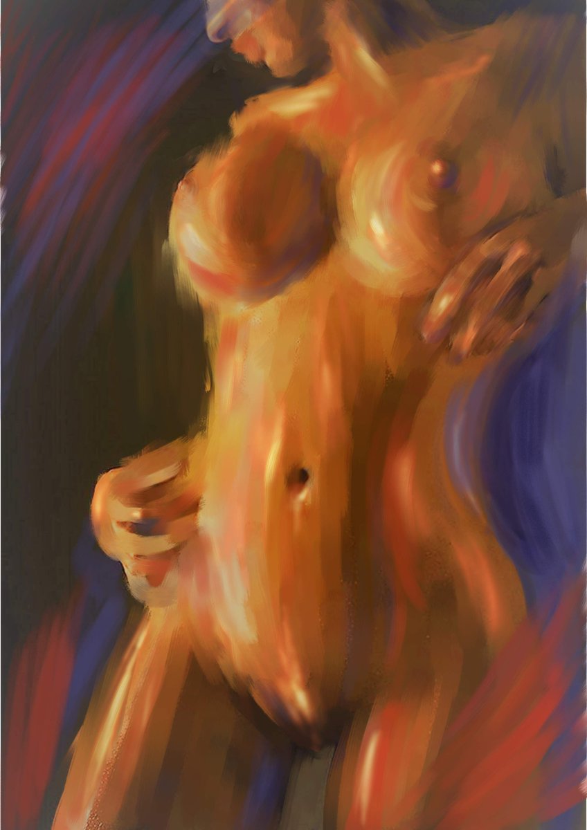 Hi all🥰😘😘😘!!! I finally gathered my thoughts and created a new art☺️!!! Catch it)😍😚😚😚 "It's burning" opensea.io/assets/matic/0…