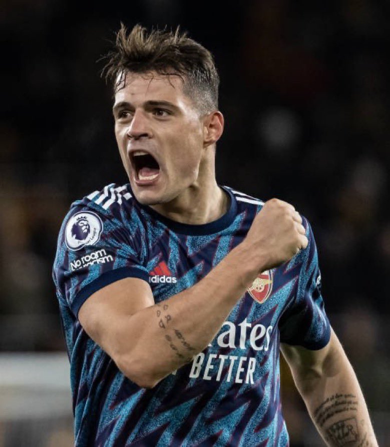 SurvivorPrimm's tweet photo. Granit Xhaka has been at Arsenal now for almost 6 full seasons—not once have Arsenal fans voted him the POTM.

He doesn’t get the flashy goals or assists, and nobody recognizes his performances.

This month, consider voting Granit, I guarantee it would mean the world to him. https://t.co/CsHoAMCZAx