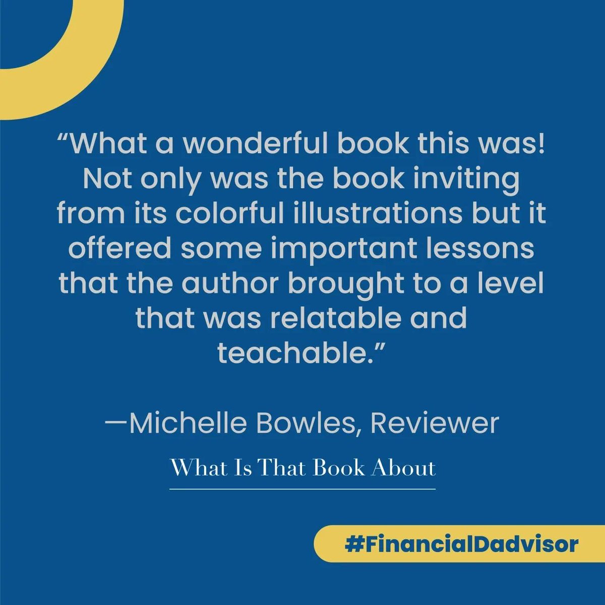OwningtheDash's tweet photo. I wanted to give a quick shoutout of gratitude to Michelle Bowles from 'What is That Book About' for her kind review of Dash & Nikki!
You can read her full review here: https://t.co/J5rKW6mF9g
@whatisbookabout #dadvisor #familyfirst #kidslit #financialliteracy #kidsliteracy https://t.co/JCbDAdjvX8