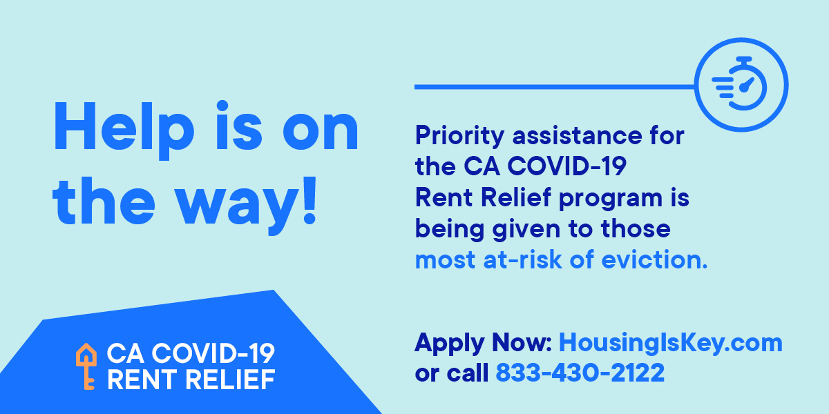 HousingIsKey's tweet photo. If COVID-19 made it hard to pay your rent and you’ve received an eviction notice, you should apply for rent relief and let your landlord know. Eligible renters who apply for relief can’t be evicted. Apply at https://t.co/kAk9AKVW5y or 833-430-2122. https://t.co/VpY79vcMeB