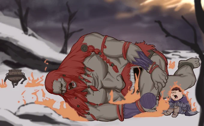peter griffin and alexander fight the fire giant #ELDENRING 