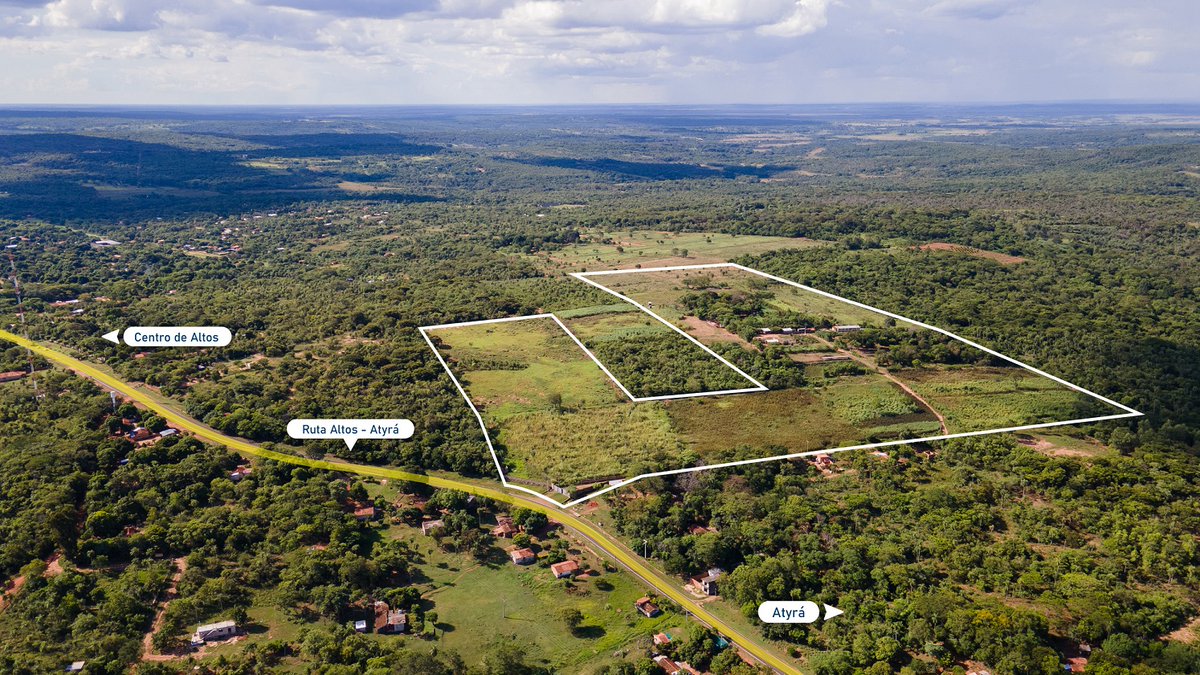 angelo_macchi's tweet photo. ¡TERRENO EN VENTA! 
Comparto con ustedes este hermoso terreno en la ciudad de Altos, de 12,8 ha, sobre la Ruta Luis Alberto del Paraná, a 1.200 mts. de la plaza central. Precio de Venta U$D. 700.000. 
Más información: 📲0971191904
¡Gracias por tu RT! https://t.co/iNrLafCYUJ