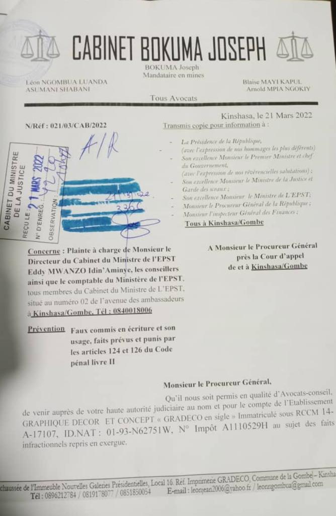 MasimboHery's tweet photo. Dans un #EtatdeDroits ou dans un #Etat sérieux; le #MINEPST @ProfesseurTony devrait démissionner pr son honneur ou être suspendu d ses fonctions par #PM @LukondeSama; en attendant l'issu des enquêtes par ÷ aux griefs qi pèsent sur lui
@issongo_jacques @manix_iyenda @FalialaKiza https://t.co/wIxDZ7vYke