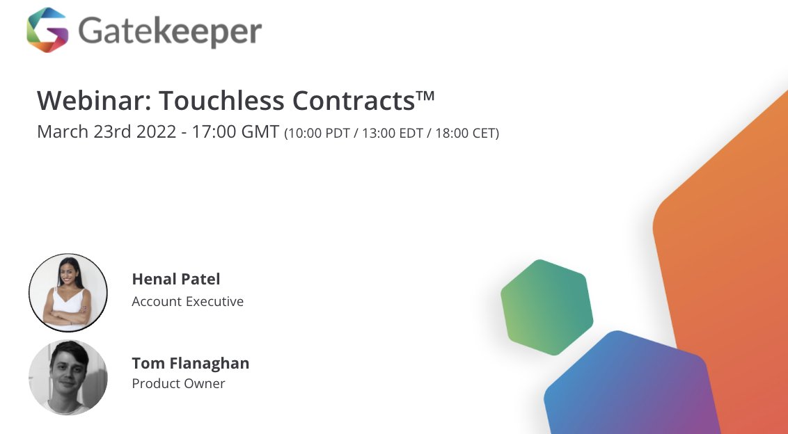 gatekeeperhq's tweet photo. [Webinar] Discover how to generate legally-compliant agreements without lifting a finger. 

Join us tomorrow at 17:00 GMT (10:00 PDT/ 13:00 EDT / 18:00 CET)

Register your place here: https://t.co/GWgSlfPfXD

#webinar #legaltech #contractautomation https://t.co/LJMk5gXpzm