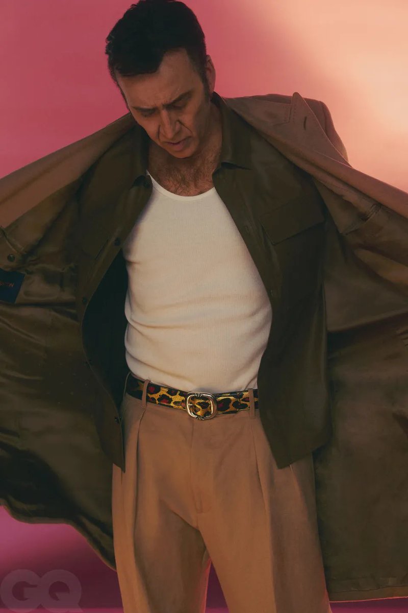 Will absolutely be copying this Nicolas Cage look from GQ. So nice.