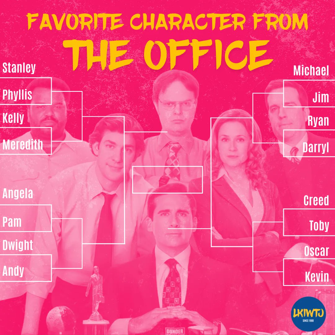 LKIWTheJoneses's tweet photo. ⚡️Verdel's #Bracket is here!⚡️ Who's your favorite character from The Office? Download the empty bracket, fill it out, and make sure to tag us when you post it! Which characters are the hardest to choose between?! https://t.co/auWP6izMcR
