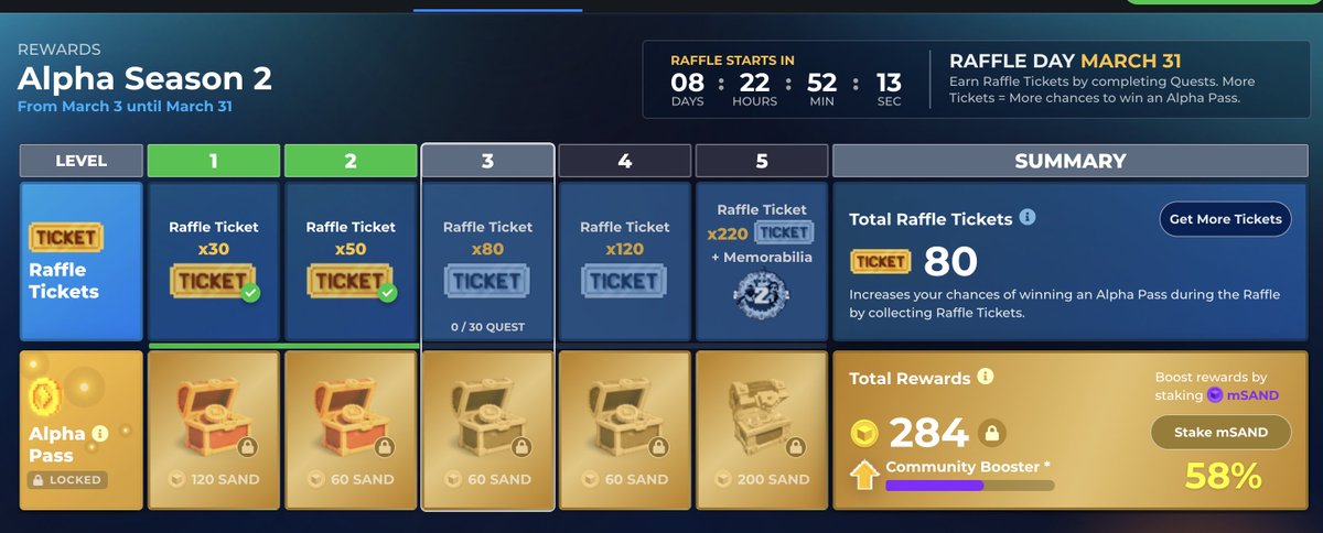CryptoZing001's tweet photo. @TheSandboxGame I just participated in the daily #SandboxAlphaS2Contest for a chance to earn up to 1,000 $SAND! Starting March 22 - Ticket Day. Check out my screenshot below!
👇 #SandboxAlphaS2 https://t.co/Rjp3IQCk4E