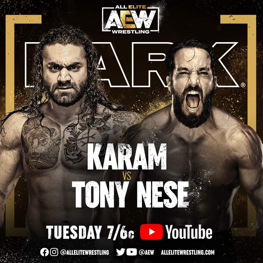 It's awesome to see former @__IPW__ Champion & local grown Michigan born talent @karamalame_ get some exposure and experience battling a veteran like Tony Nese! GO FOR THE WIN, BIG MAN! #AEW #AEWDARK #SUPPORTLOCALWRESTLING