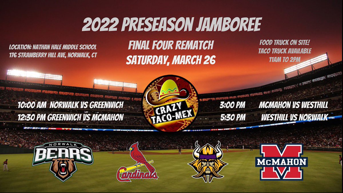 mcmahonbaseball's tweet photo. This Saturday! 3/26 - Nathan Hale Middle School #ctbase 
@EricsonSports @DaveRuden @GameTimeCT @fciac https://t.co/HgGDxgUNXM