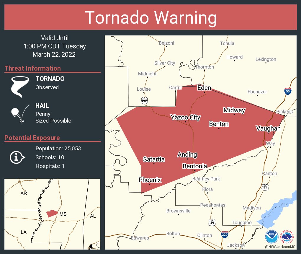 NWS Tornado on Twitter "Tornado Warning continues for Yazoo City MS