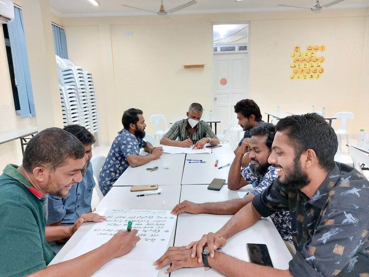 mymaldiveshome's tweet photo. ADh.Mahibadhoo has a long way to go to establish a sustainable SWM system in the Island. The young and energetic team of leaders completed the SWM planning workshop on 21st March 2022 with determination to initiate the process in the island as soon as possible. https://t.co/95SLYA5ADF