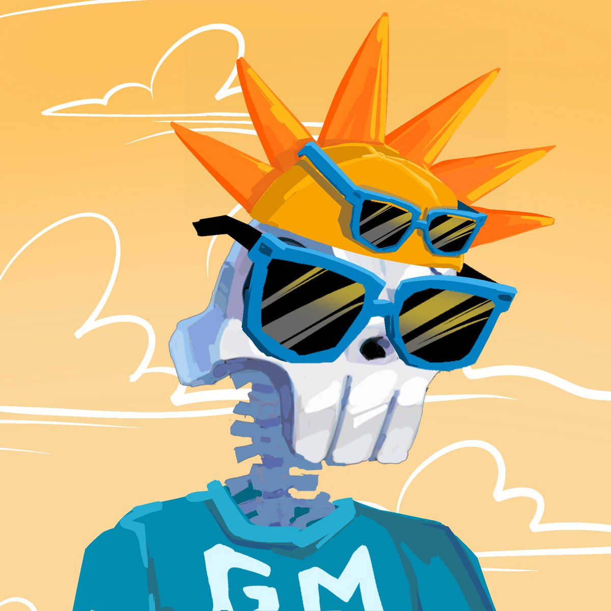 Skullpunks's tweet photo. gm! 🌞

We've been working on getting our launch 1000% ready for your 6 Free Mints tonight at 12AM EST.

We hope you all have an amazing day and be as excited for the mint as we are 😎

#NFTCommunity https://t.co/JQS6QQlteJ