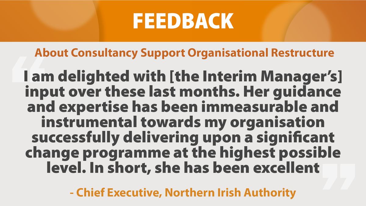 Is your authority in need of an HR or OD professional on an interim or consultancy basis? We can help with that. Take a look at this glowing review of one of our brilliant HR/OD Consultants then email interim@solace.org.uk to find your perfect candidate. #Interim #LocalGov
