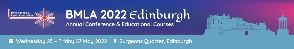 LasersNk's tweet photo. NK_Lasers has registered for the BMLA 22 & Educational Courses at Surgeons Quarter in #Edinburgh to find out the latest medical laser news, updates to national policy, face to face networking with industry colleagues
#BMLA #laser #conference #surgeons #aesthetics #surgeonsquarter https://t.co/lCbVSUMgWH