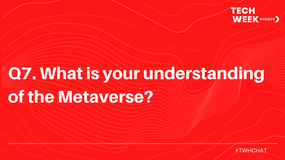 techweekhumber's tweet photo. Q7. What is your understanding of the Metaverse?

#TwitterChat #Tech #TechWeekHumber #Hull #NFT #MetaVerse #Digital #Coins #Online #Facebook

 @ATombanane - @EllyKTaylor - @mrcoups - @StevenDickens3  - @LynetteLeith  - @StuartClarkeUK https://t.co/pYJqpxQVY1